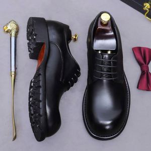 Fournisseurs de chaussures de luxe haut de gamme à vendre, chaussures Oxford pour homme en cuir de vache véritable de haute qualité, chaussures décontractées pour mariage et affaires - Product Image 6