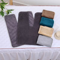 Ensemble de démaquillage en microfibre de polyester, serviette en U, logo personnalisé, bandeau assorti, qualité professionnelle pour salon
