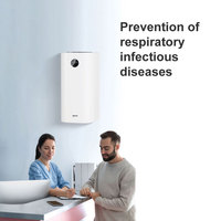 Purificateur d'air mural SOTO BK100 avec filtre HEPA, stérilisation UV, capteurs intelligents, contrôle par application, ions négatifs, purificateur d'air au charbon