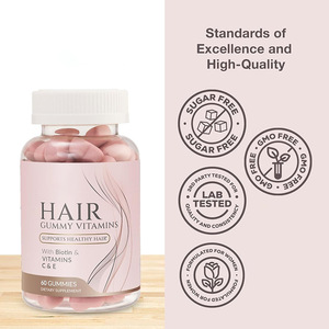 Vitamine per Capelli OEM <span class=keywords><strong>in</strong></span> Gommose per Donne, Miscela di Bellezza per Crescita dei Capelli e Unghie Più Forti, Biotina 5000mcg, Zinco, Vitamina C ed E, Vegano, Senza Glutine, <span class=keywords><strong>60</strong></span> Gommose - Product Image 5