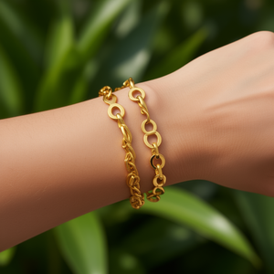 Pulsera de Cadena de Eslabones de Moda, Acero Inoxidable 316L, Chapado en Oro PVD, Sostenible y Resistente - Product Image 3