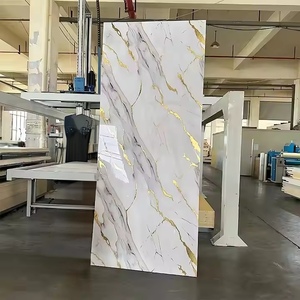 Panneau Mural <span class=keywords><strong>D</strong></span>écoratif UV, Feuille de Marbre PVC 1220*2440*3mm pour Panneaux et Revêtements Muraux Intérieurs - Product Image 1