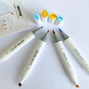 Ensemble de marqueurs à alcool personnalisés avec logo, 40/60/80/120/240/300 couleurs, feutres à double embout pour croquis, fournitures scolaires - Product Image 3