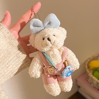Porte-clés créatif en coton, adorable et mignon mini ours en peluche, accessoires pour sac, petit ours pour porter des vêtements