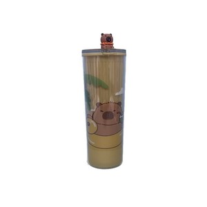 Capybara Student <b>Cup</b> 720Ml Double Wall Plastic <b>Straw</b> <b>Cup</b> With <b>Lid</b> Travel Drinkware For Kids <b>And</b> Adults - Product Image 5