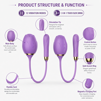 Premium Tragbares U-förmiges Massagegerät mit Doppelkopf-Vibration, Magnetisches Aufladen, Individuelles Logo Möglich