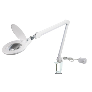โคมไฟแว่นขยาย LED ปรับความสว่างได้ พร้อมที่หนีบโต๊ะ ขยาย 5 เท่า สำหรับงานละเอียด ซ่อมแซม งานเย็บปักถักร้อย และซ่อมอุปกรณ์อิเล็กทรอนิกส์ - Product Image 1