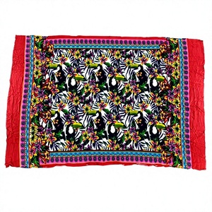 New Collection Floral Printed Premium Quality <b>Sarong</b> Bali Beach Pareo Cover-up Asia Pacific Islands Clothing 100% Rayon Material - Product Image 1