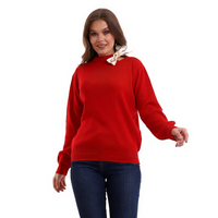 Fabricante de ropa de mujer Bufanda de manga larga Cuello Prendas de punto Suéter Otoño Invierno Nuevo estilo Prendas de punto Oportunidad al por mayor