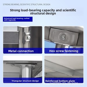 Tavolo Operativo a Doppio Strato Rinforzato in Acciaio Inox per <span class=keywords><strong>Cucine</strong></span> Commerciali e Ristoranti, Produttore di Tavoli da Servizio - Product Image 4