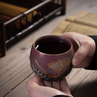 Tasse à thé Kung Fu individuelle en céramique, bol de maître, tasse de dégustation de thé, style japonais, porcelaine écologique, design Japandi, pour le voyage