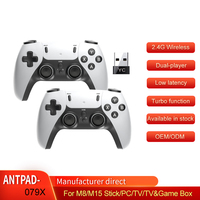 Para M8/M15 Stick,PC,Android,Smart TV,TV-box,Game-Box Dual Player 2,4G Controlador de juegos inalámbrico