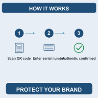Autocollant de sécurité personnalisé avec code QR holographique, anti-contrefaçon, résistant à l'eau, en PET, inviolable, avec traçabilité