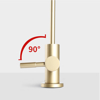 Robinet de cuisine moderne à poignée unique en acier inoxydable SUS304, purificateur d'eau, robinet de bar pour utilisation en cuisine et en bar