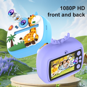 Kamera Cetak Instan Anti Jatuh untuk Anak 32GB MicroSD Full HD Video Digital Mainan Camcorder Motif Unicorn Dinosaurus - Product Image 5