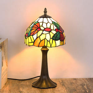 Rustic & Countryside-Themed Colored Glass Table <b>Lamps</b> <b>for</b> <b>Bedroom</b> & Bar Decor Creative Artistic Bedside Table <b>Lamps</b> - Product Image 2