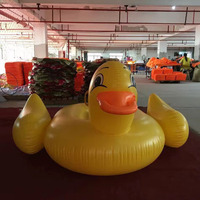 Vente chaude, canard géant gonflable unique pour piscine, jouet flottant