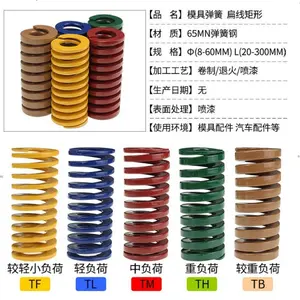 Mold Industry Adequate Inventory Mold Parts Yellow Blue Red Green Orange Black Brown Flat Spring Made In China