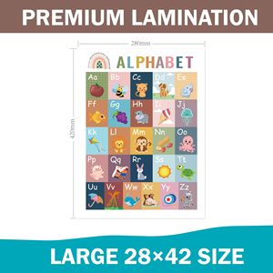 Affiche murale éducative de style bohème pour l'apprentissage précoce de l'anglais et le développement cognitif - Product Image 3