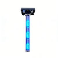 Balise de signalisation routière solaire verticale OWLEYE 48 LED SRD48 à commande automatique, en acier inoxydable, pour garde-corps de route