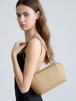 Tas Selempang Kulit Domba Minimalis Retro Wanita, Tas Bahu Kulit Asli Mewah, Tas Hobo Slim OEM