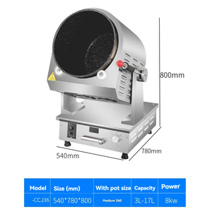 <span class=keywords><strong>Wok</strong></span> de sauté de nouilles alimentaires automatique électrique intelligent à grand feu Machine de robot de cuisson à rotation de riz frit pour restaurant - Product Image 4