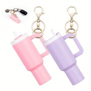 Popular Plastic Mini Cup Plastic <b>Keychain</b> Irregular Shape <b>Personalized</b> Keyholder - Product Image 4