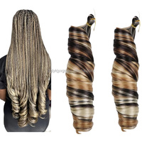 Extensions de cheveux pour tresses au crochet, boucles françaises ondulées, 150g, pour femmes