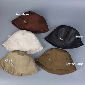 Chapeau Bob Femme en Cuir PU 2025 – Nouvelle Collection Automne Hiver – Tendance Jeunesse Décontractée Urbaine et Extérieure – Chapeau de Pêcheur avec Détail Métallique - Product Image 2