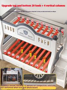 Lit superposé haut et bas en forme de S en bois de cerisier lits hauts et bas à deux couches pour frères et sœurs et mères pour chambre à coucher meubles pour enfants - Product Image 6