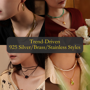 Fabricante personalizado collar Acero inoxidable latón 925 Plata chapado en oro madera perla Piedra Natural collar con cuentas - Product Image 4