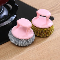 Brosse de cuisine en silicone, pot et lave-vaisselle amovible, boule de nettoyage amovible sans huile