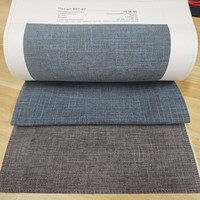 Tissu texturé en mélange de lin de couleur foncée, rouleaux de tissus d'ameublement pour rideaux, coussins, salon