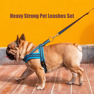 Correas Personalizadas Resistentes y Fuertes para Mascotas, Juego de Arnés y Correa para Perro de Nailon Reflectante Antideslizante - Product Image 1