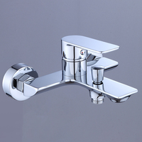 Robinets de bain et de douche à poignée unique en alliage de zinc modernes et élégants de l'ue Robinet de salle de bain économique Robinet en céramique Robinets de lavage polis