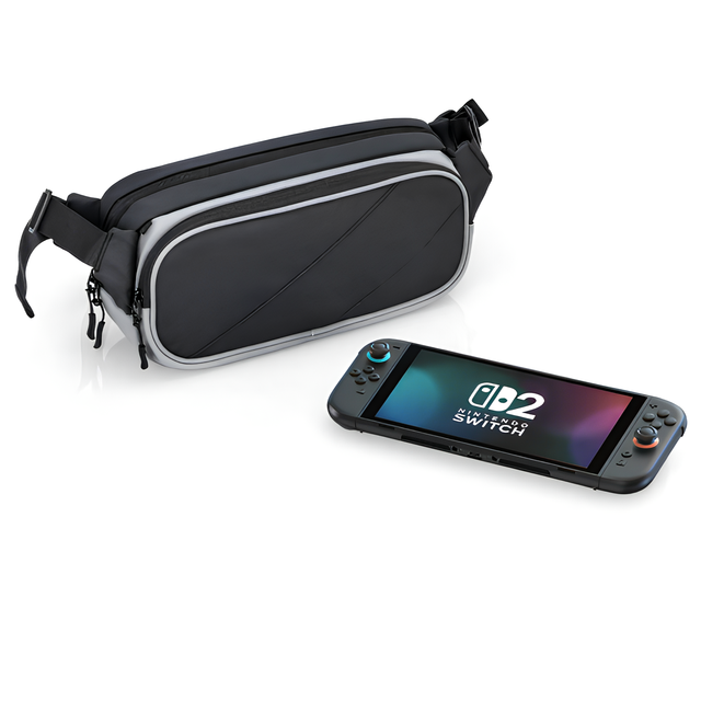 For Switch 2 Storage Bag for ROG ALLy PS Portal & Steamdeck-Lightweight Travel Crossbody Large-Capacity PU Material