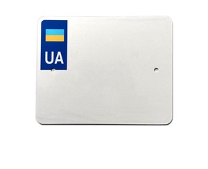 Placa de matrícula de <span class=keywords><strong>coche</strong></span> en blanco UA, con marcas láser de seguridad, tamaño europeo, insignia impresa y logotipo - Product Image 4