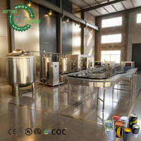 Línea de Llenado de Latas de Aluminio 2 en 1 de Alta Velocidad 12000 CPH con Despaletizador Automático y Etiquetadora para Fábrica de Cerveza