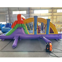 Pista de Obstáculos Inflable Comercial de Grado Industrial, Juego de Obstáculos Inflable, Castillo Inflable para Fiestas Infantiles en Venta