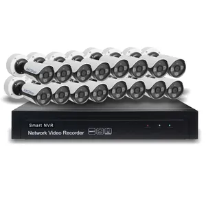 16 Kanal 4K mit PoE IP Bullet 8MP Kameras 16CH NVR Kit Starlight IR 20M eingebaute Audio kamera CCTV Mit Anschluss dose