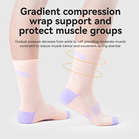 Chaussettes de cyclisme rayées ROCKBROS pour hommes et femmes, pour VTT, route, vélos pliants, randonnée en plein air, course à pied, compression