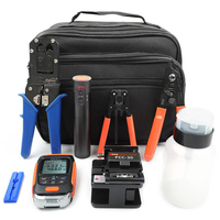 Kit d'outils essentiels pour épissage optique à froid (FC) avec puissancemètre, ciseaux à fibre optique à lumière rouge et dénudeur de fils Miller pour FTTH GPON 5G