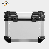 Vente en gros usine : Top case moto 45L en alliage d'aluminium avec autocollants décoratifs, boîte de rangement étanche pour amélioration