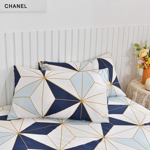 Parure de draps plats 3 pièces <span class=keywords><strong>en</strong></span> polyester 100% de haute qualité, motif bleu simple, pour mariage, ODM/OEM, <span class=keywords><strong>en</strong></span> promotion - Product Image 3