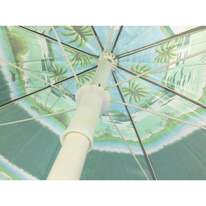 Parasol de plage vintage de luxe avec pompons, grand parasol de 200 cm, mât en bois de hêtre de 32 mm, baleines en fibre de verre, protection UV50+, pour extérieur - Product Image 5