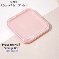 Boîte de rangement en acrylique transparente pour faux ongles à presser, épaissie, rigide, avec film antidérapant, haute transparence, pour vente en gros
