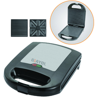 4 tranches en acier inoxydable détachable 3 en 1 meilleur Offre Spéciale gril à gaufres sandwich Gaufrier électrique antiadhésif de haute qualité