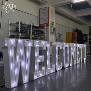 Lettres lumineuses multicolores en acier inoxydable, enseignes publicitaires LED personnalisées pour entreprises - Product Image 1