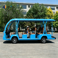Bus électrique de tourisme à toit ouvert pour 14 passagers, véhicule de transport touristique pour parcs d'attractions et zones panoramiques