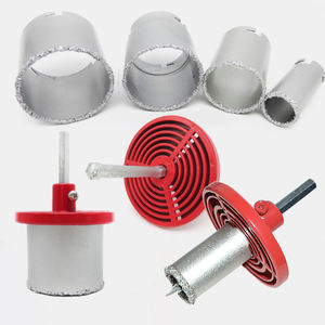 高级防锈瓦钻套件YG8硬质合金砂砾钎焊孔锯套装花岗岩玻璃化瓷砖孔切割器套件 - Product Image 1